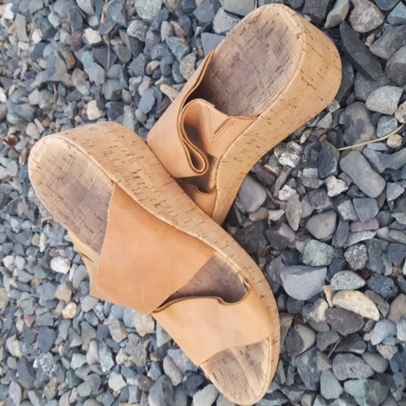 KorkEase Shoes Korks By Korkease Sandals Leather Two Strap Cork Platform Wedge Poshmark